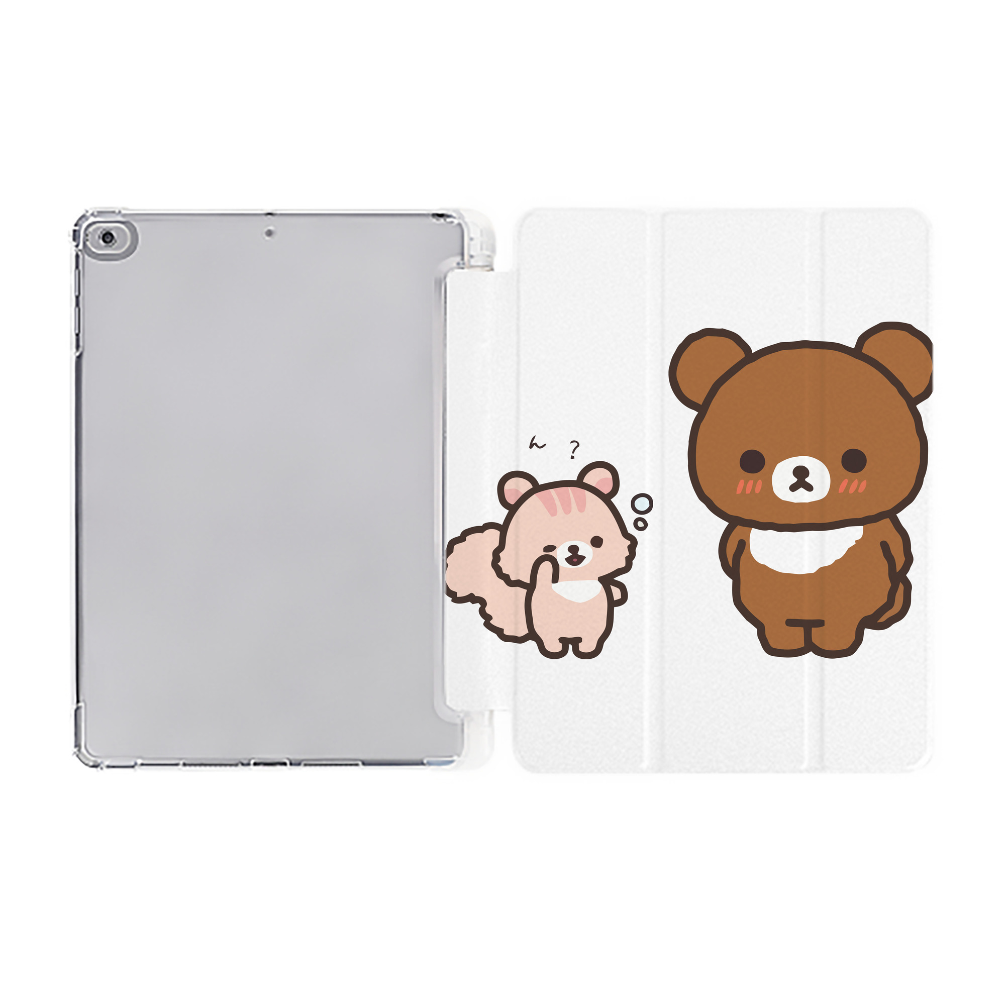 （画像用） リラックマ リラックマ キイロイトリ Rilakkuma Korilakkuma Kiiroitori IPad ケース ペン収納付き 三つ折りスタンド PUレザー×シリコン 対応機種9.5/10.5/10.9インチ
